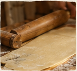 Masa estirada para preparar prepizzas caseras