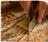 Tallarines frescos cortados a mano